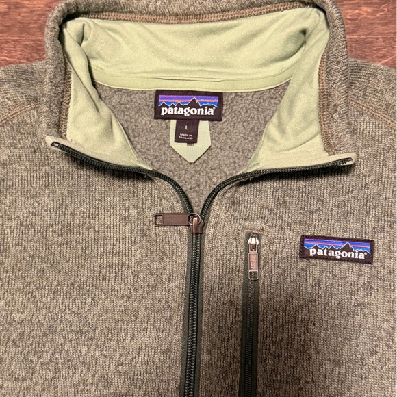 Patagonia Men's Quarter Zip Sweater in Sage - Picture 2 of 2
